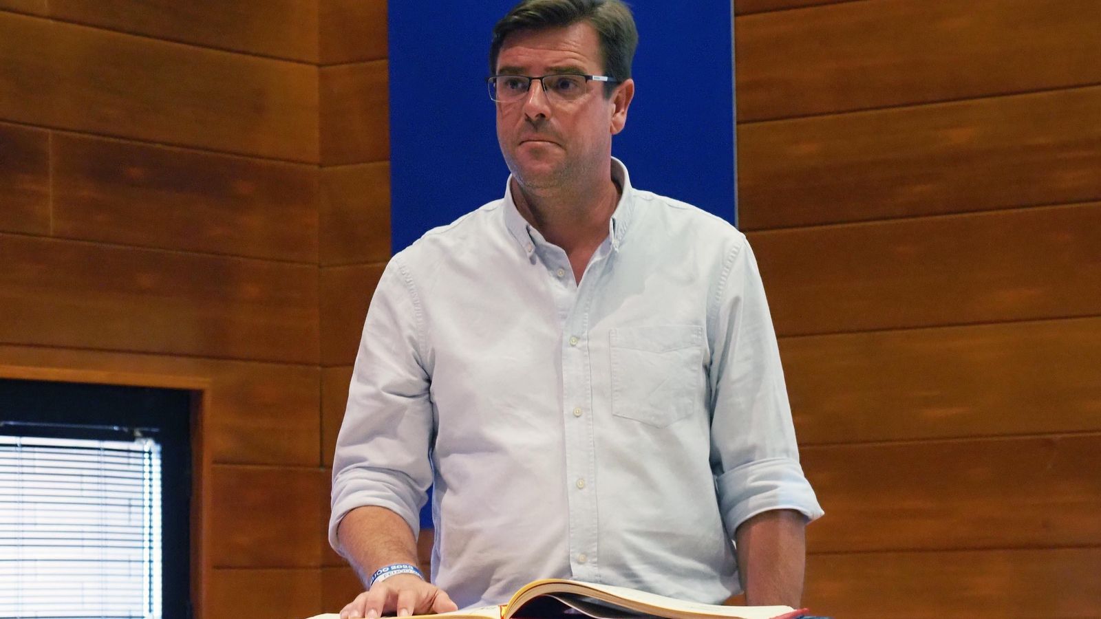 Diego del Toro, en su toma de posesión como presidente de la MAS este jueves.