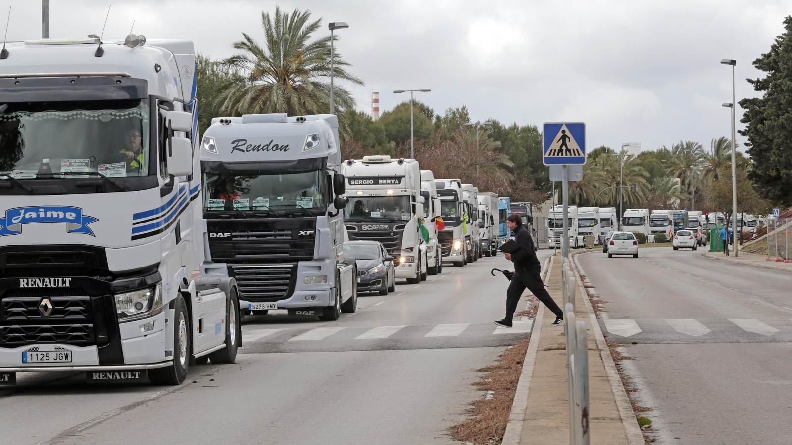 Caravana de transportistas por Jerez