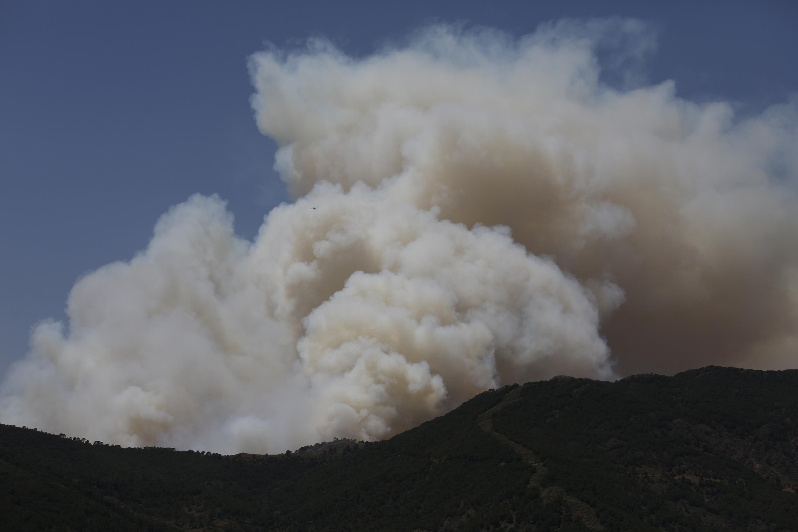 Las fotos del tercer día del incendio en Sierra Bermeja