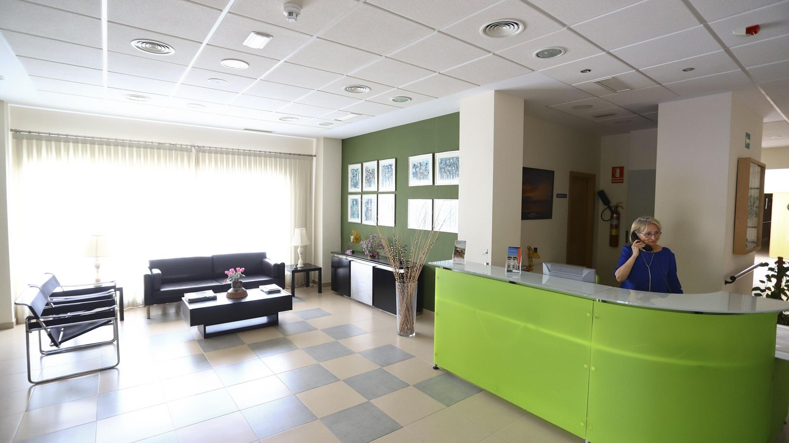 Paqui Cueto en la recepción.