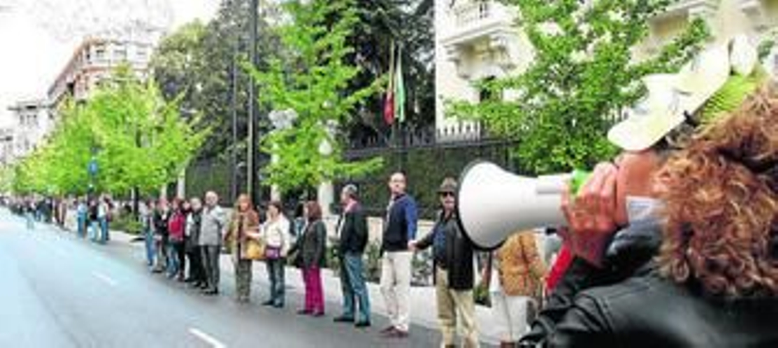 El acto desarrolló por la mañana en la céntrica Gran Vía de la capital.