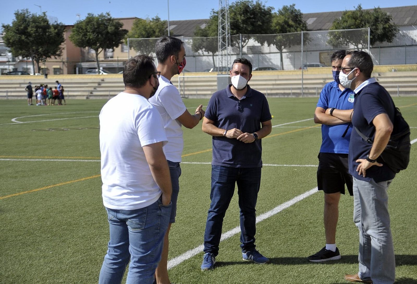 Jesús Alba, en el campo de fútbol La Canaleja