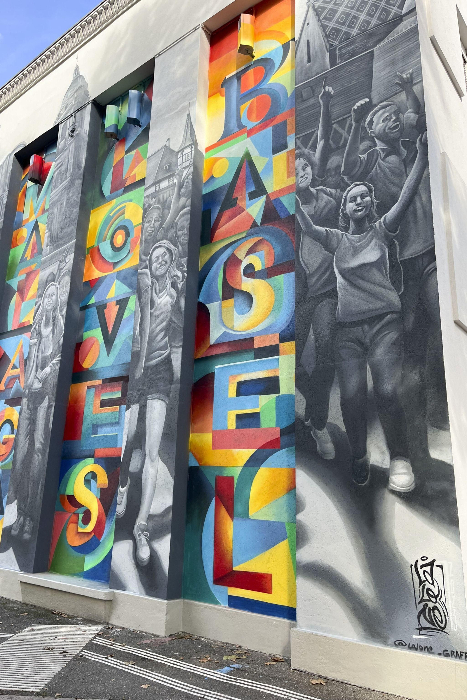 Una foto del mural inaugurado en Basilea que conmemora la unión entre Picasso y la ciudad suiza.