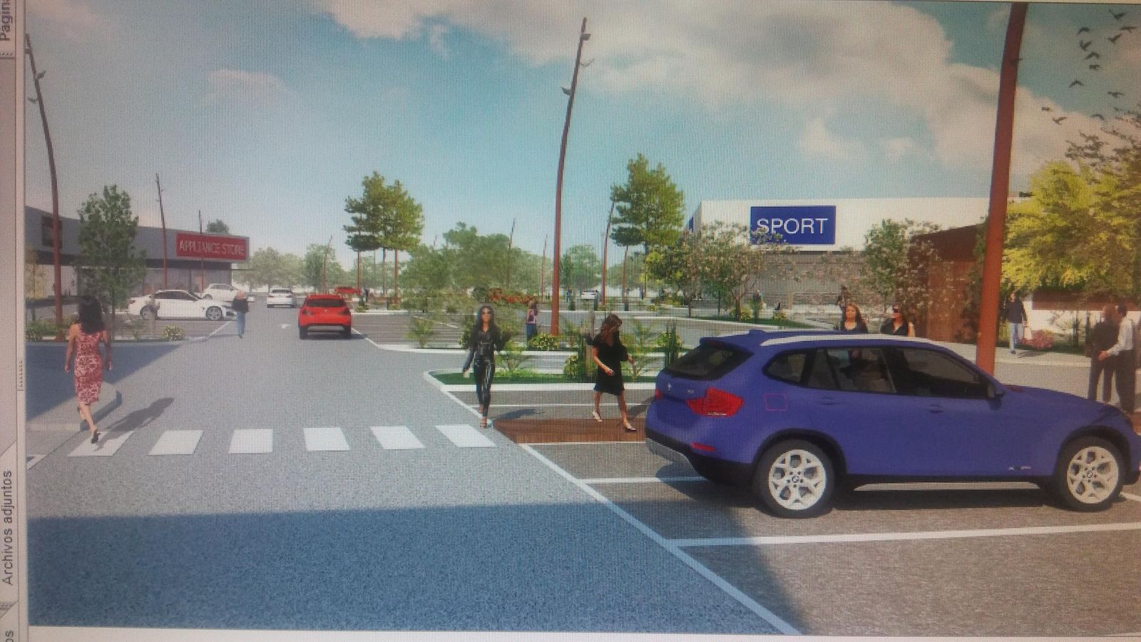 Infografía de cómo quedaría parte del futuro centro comercial.