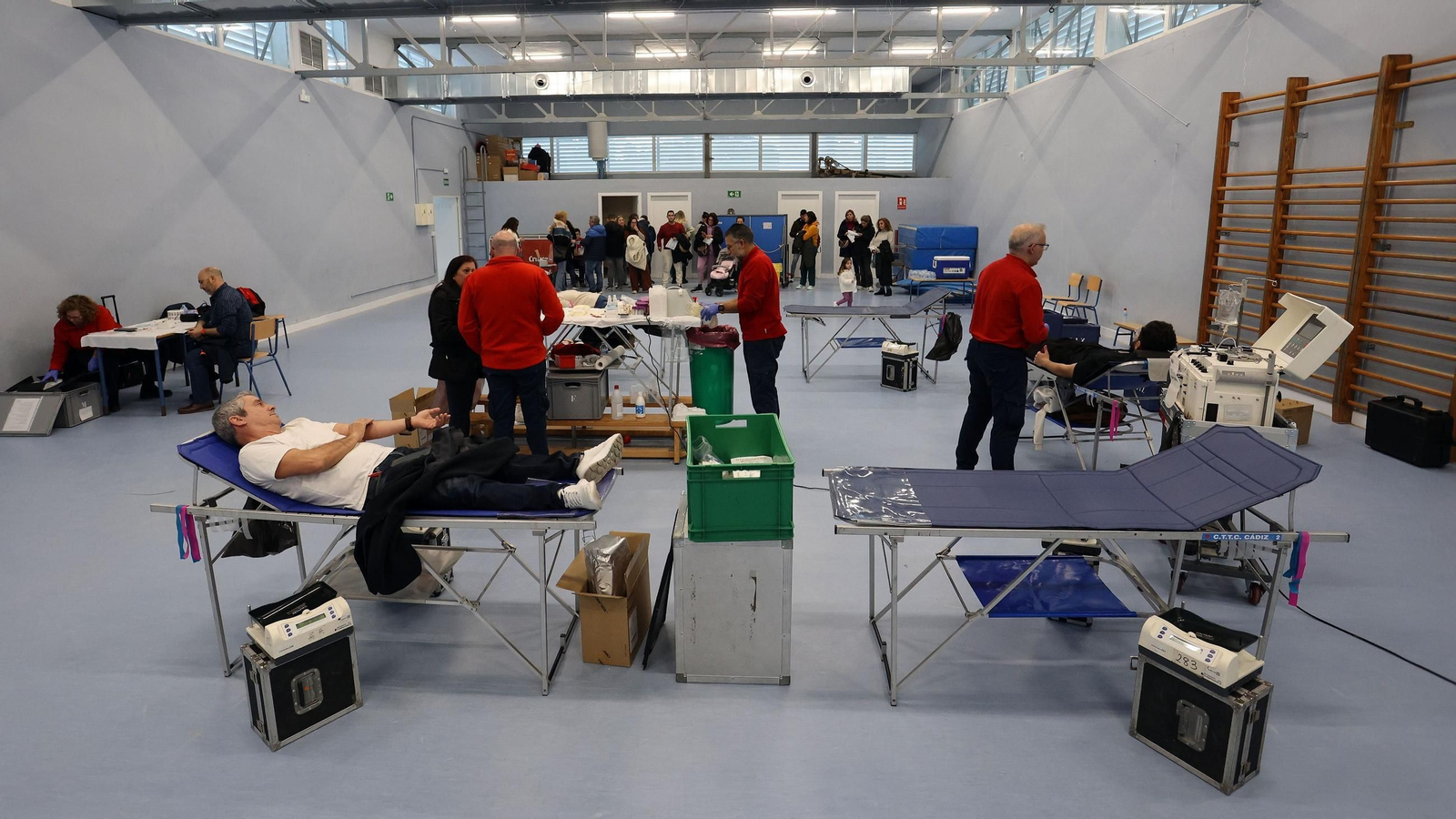 Imagen de archivo de una donación de sangre en el CEIP Antonio de Nebrija