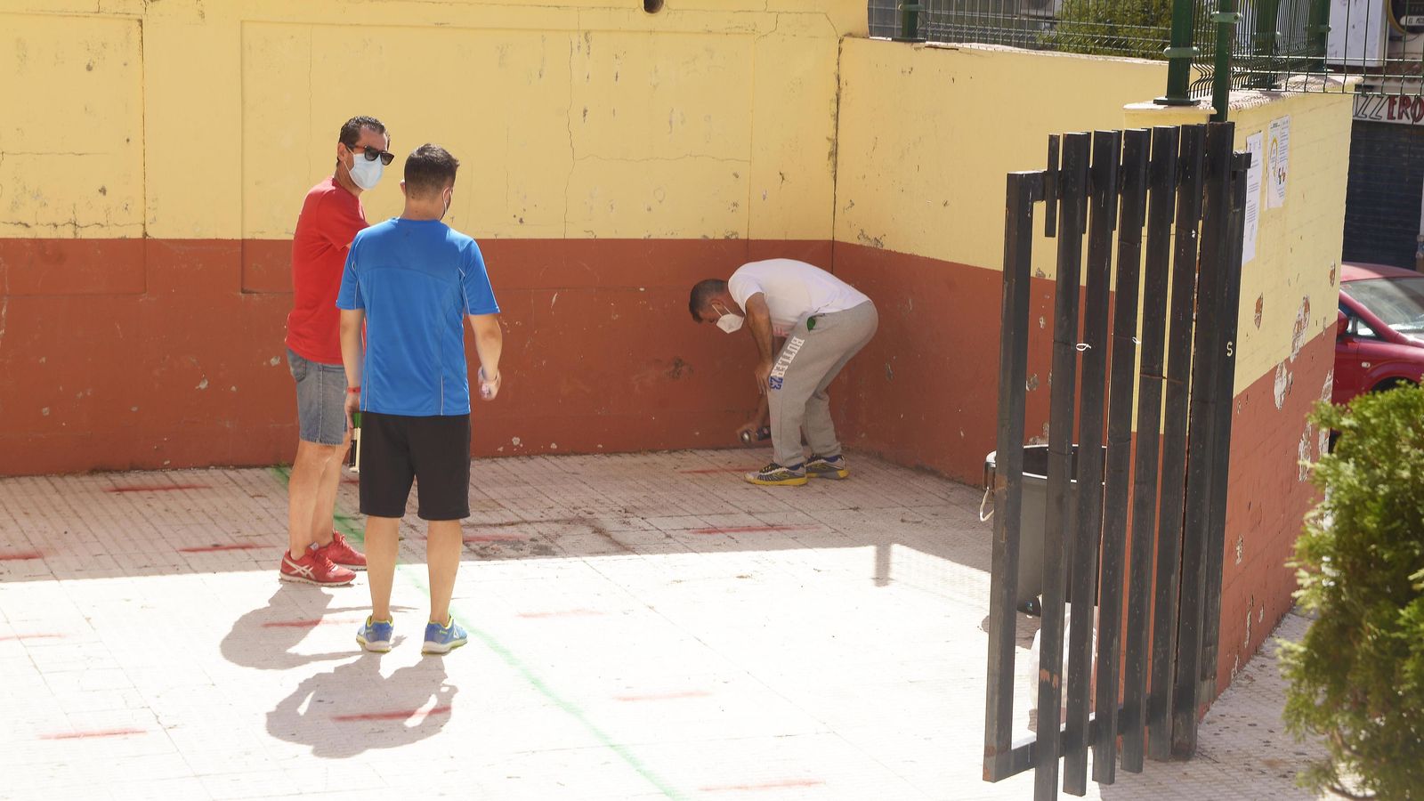 Trabajos en un colegio antes de la vuelta a las aulas