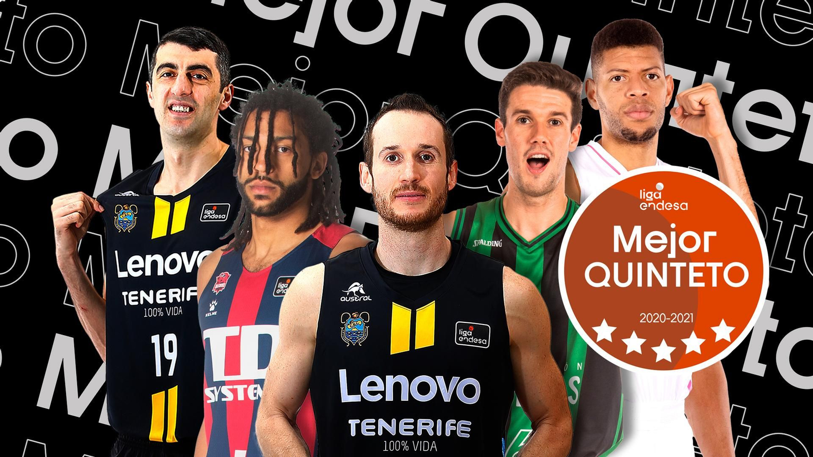 Shermadini, Henry, Huertas, López-Arostegui y Tavares. Shermadini, Henry, Huertas, López-Arostegui y Tavares.