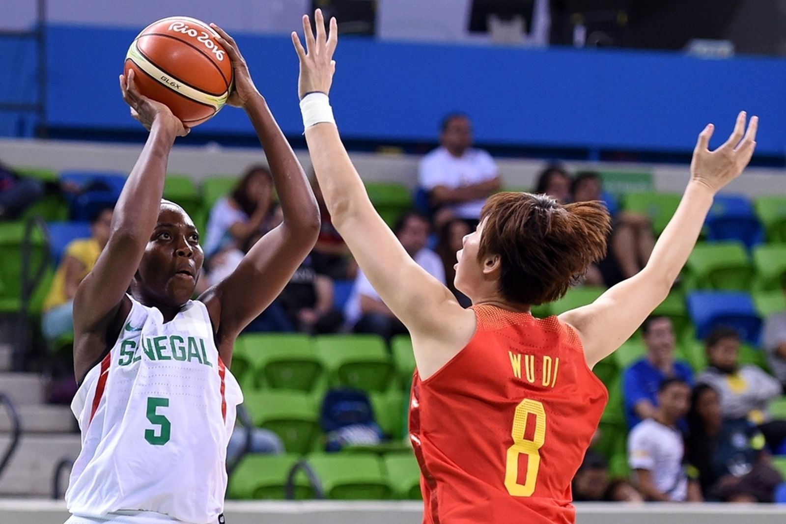Aya Traore, durante un partido con Senegal.