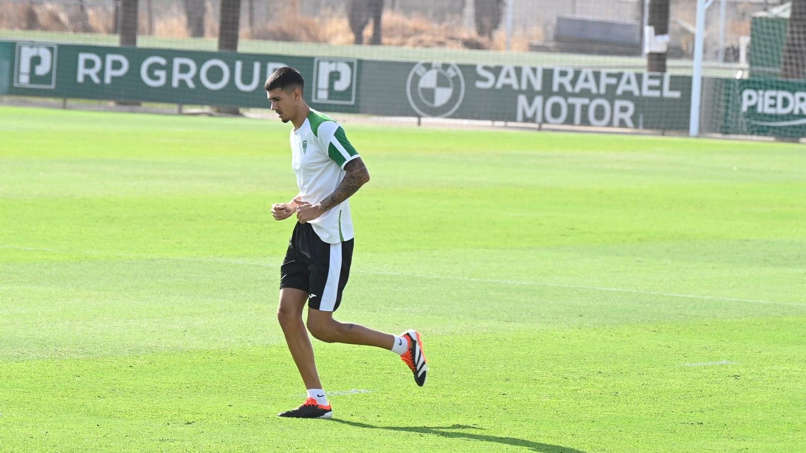 Álex López, durante un entrenamiento en la Ciudad Deportiva.