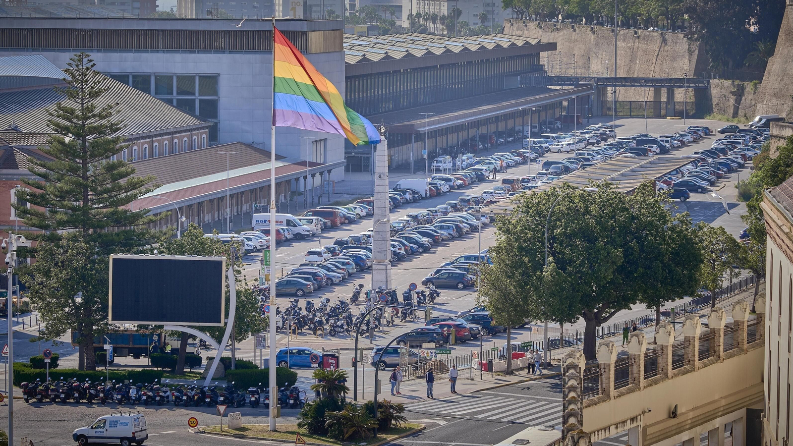 Aparcamiento junto al barrio de Santa María donde el Ayuntamiento pretendía que se montase la carpa este Carnaval.