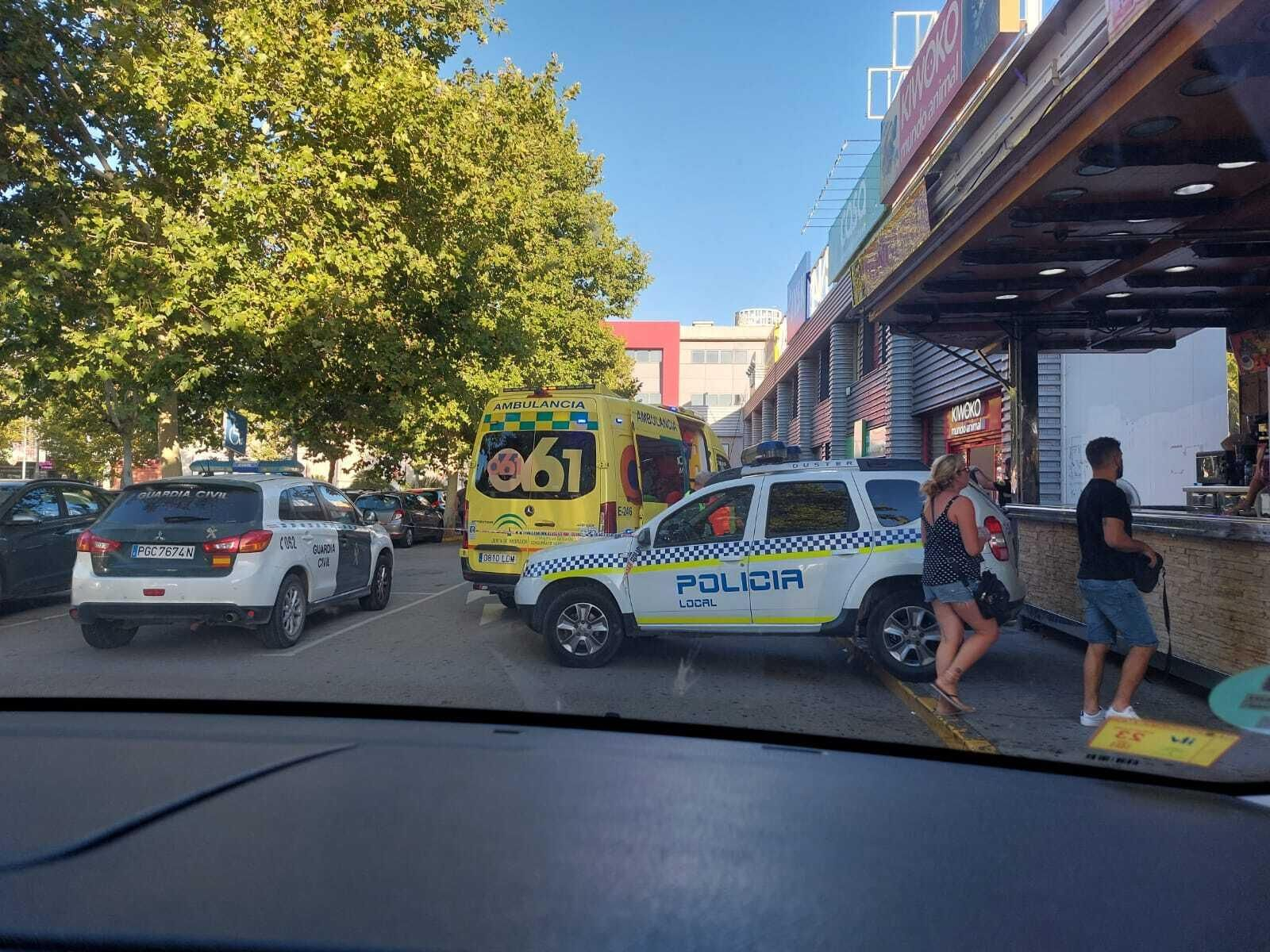 Policía Local, Guardia Civil y 061, en Palmones. Policía Local, Guardia Civil y 061, en Palmones.