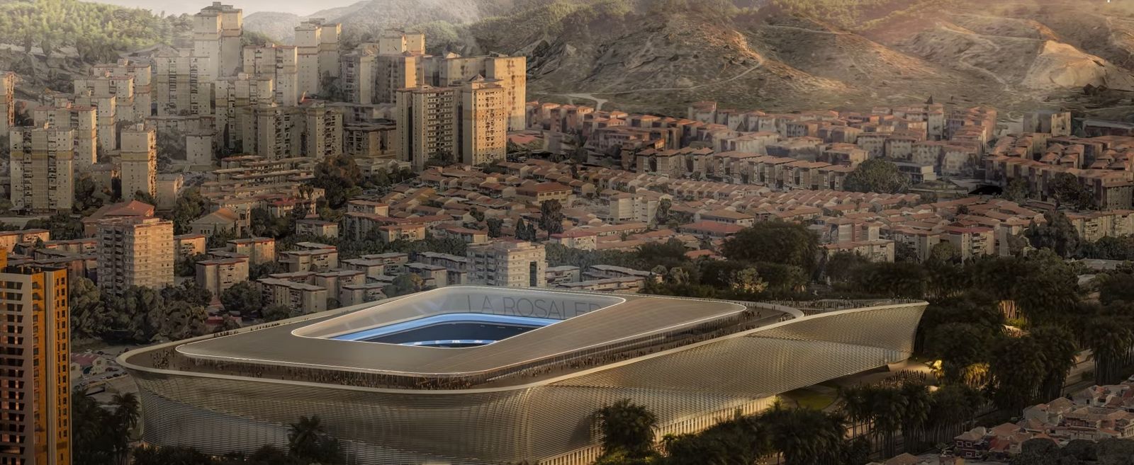 Recreación de La Rosaleda.