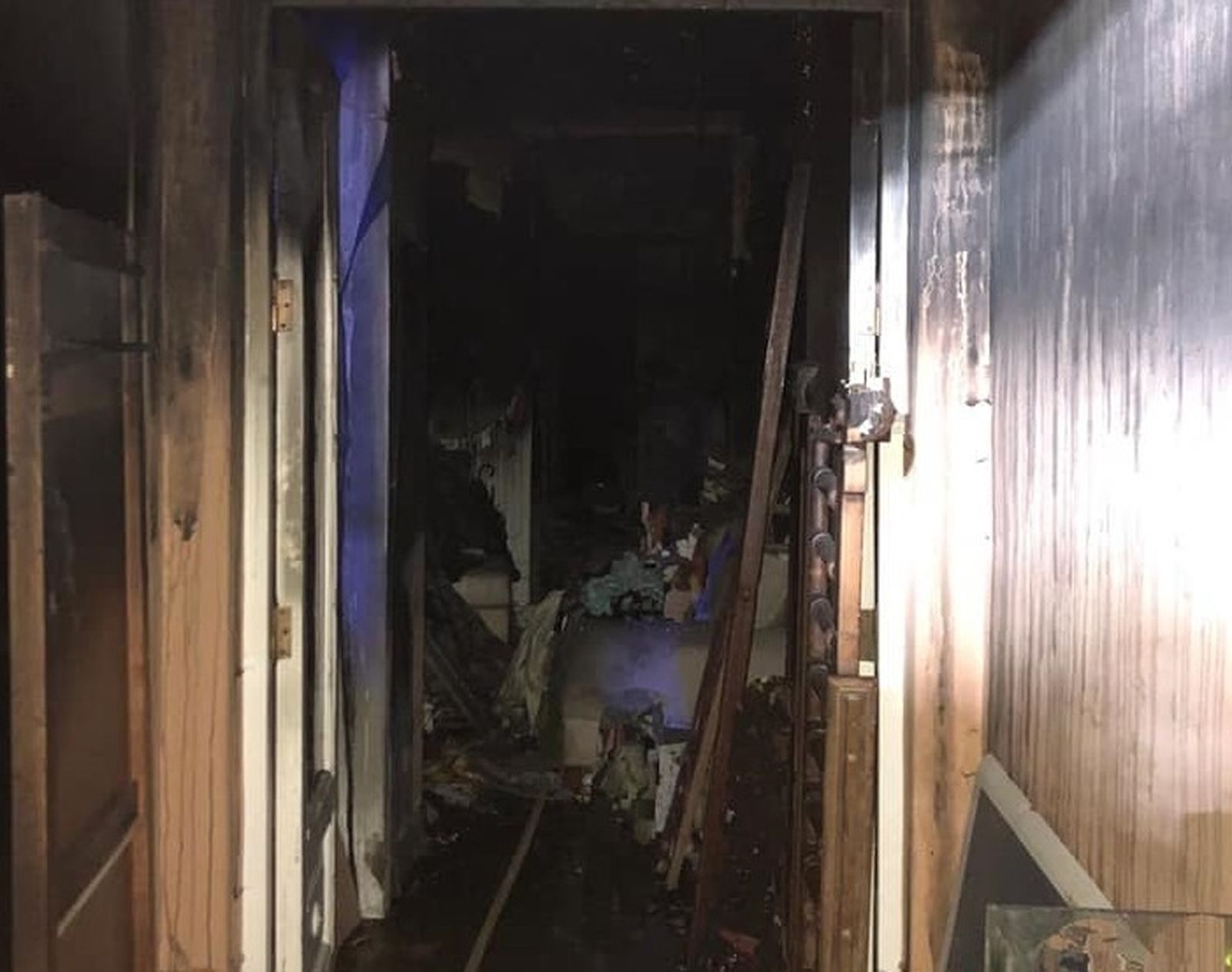 Incendio en Almonte, la pasada madrugada.