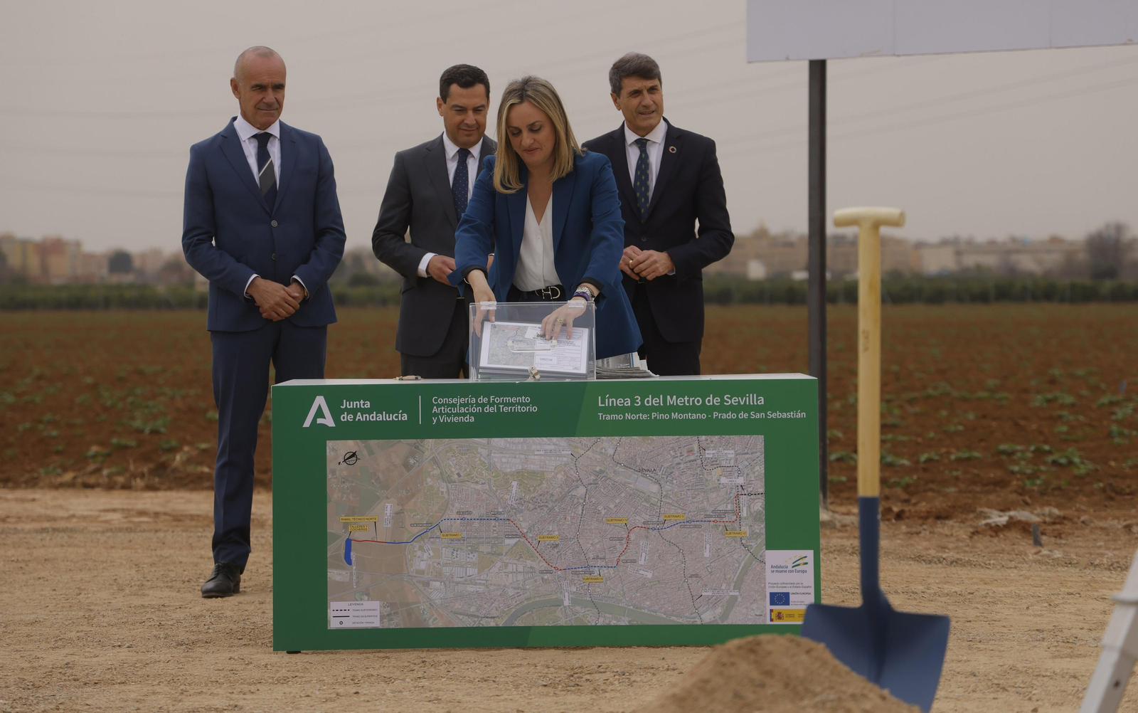 Primera piedra de la línea 3 del Metro de Sevilla, todas las imágenes