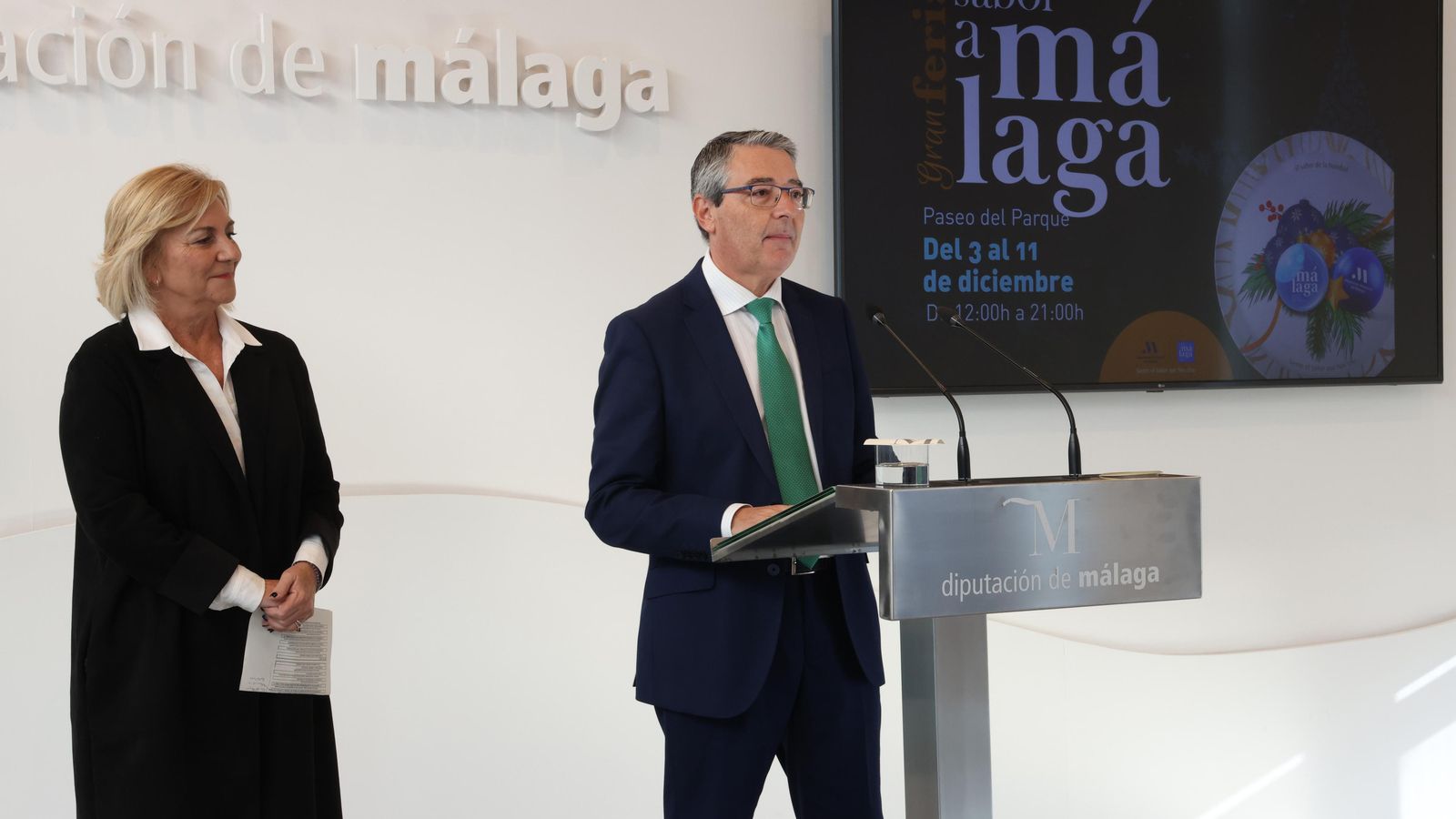 Francisco Salado y Leonor García-Agua presentan la Gran Feria Sabor a Málaga 2022.