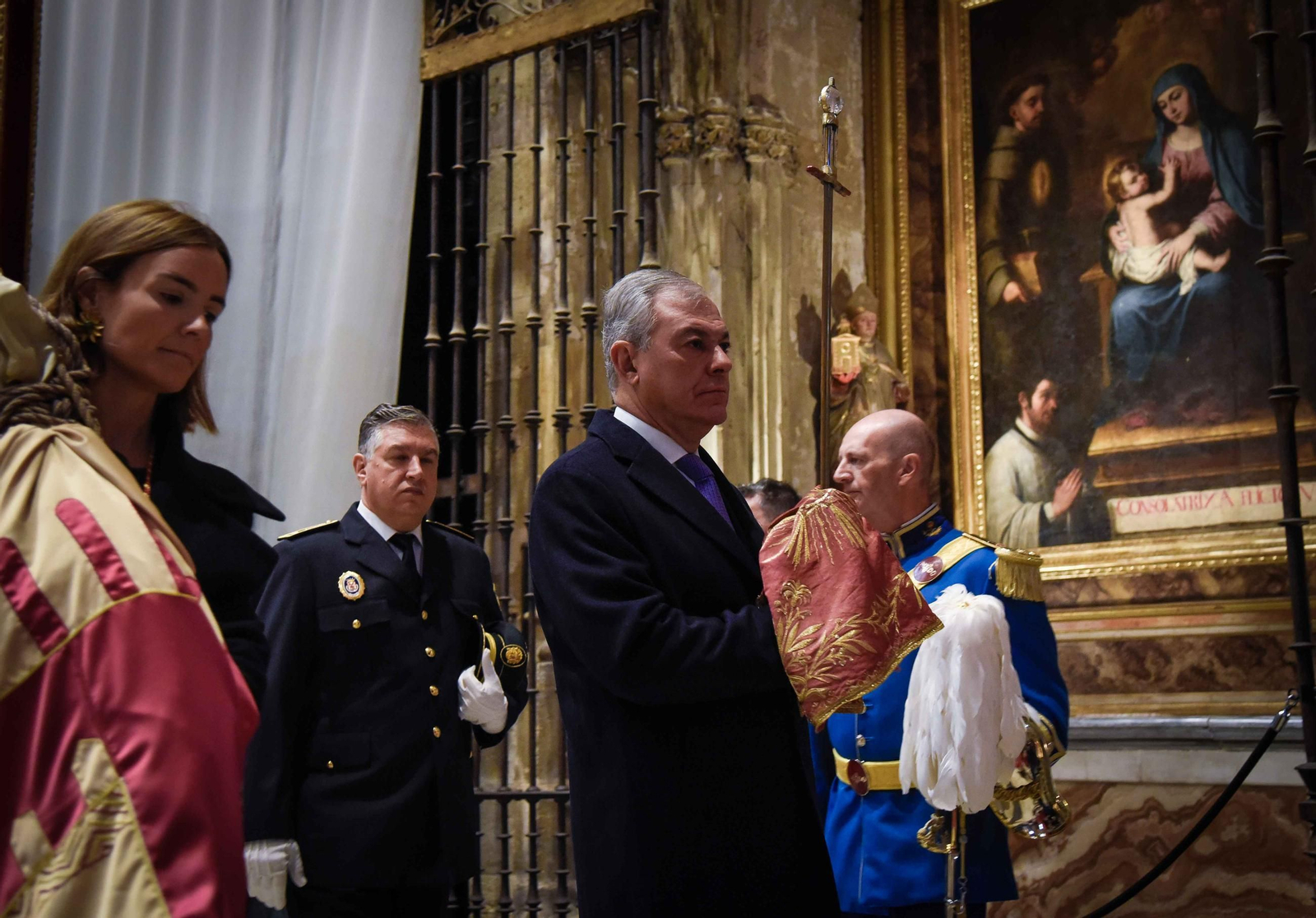 La espada de San Fernando, en la procesión de San Clemente