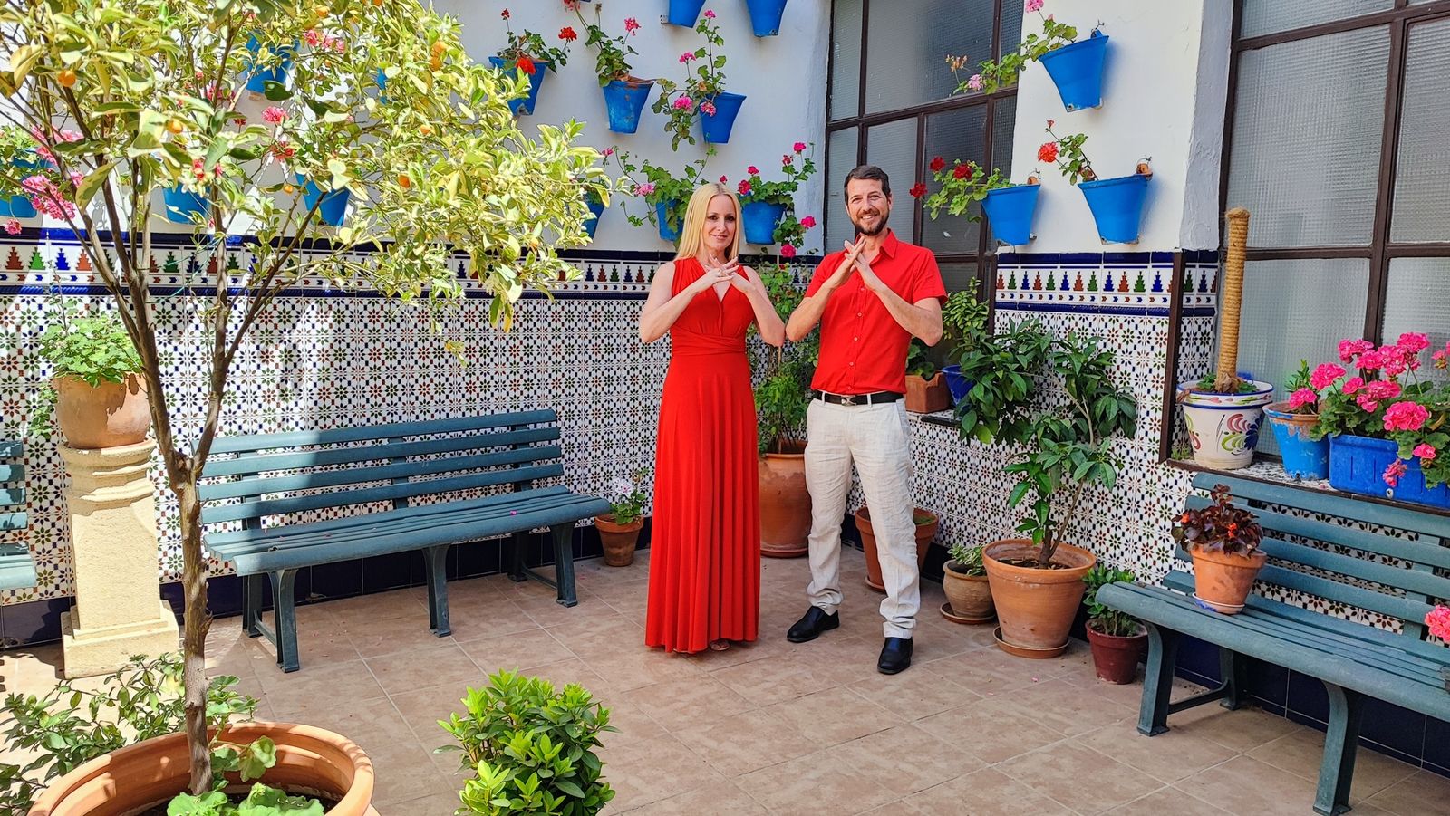 Emma Torres y Enrique Villena, durante la presentación del Inclusion Tour en Córdoba.