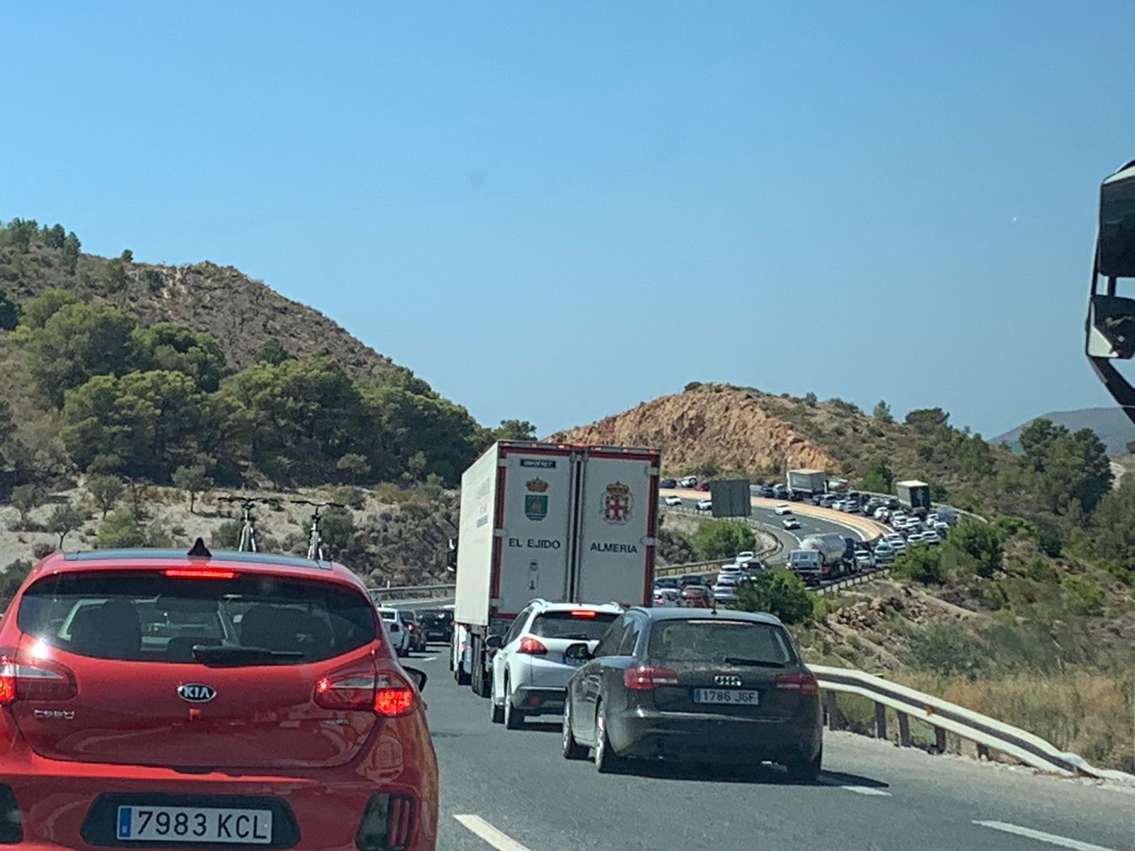 Retenciones en la autovía durante esta mañana.