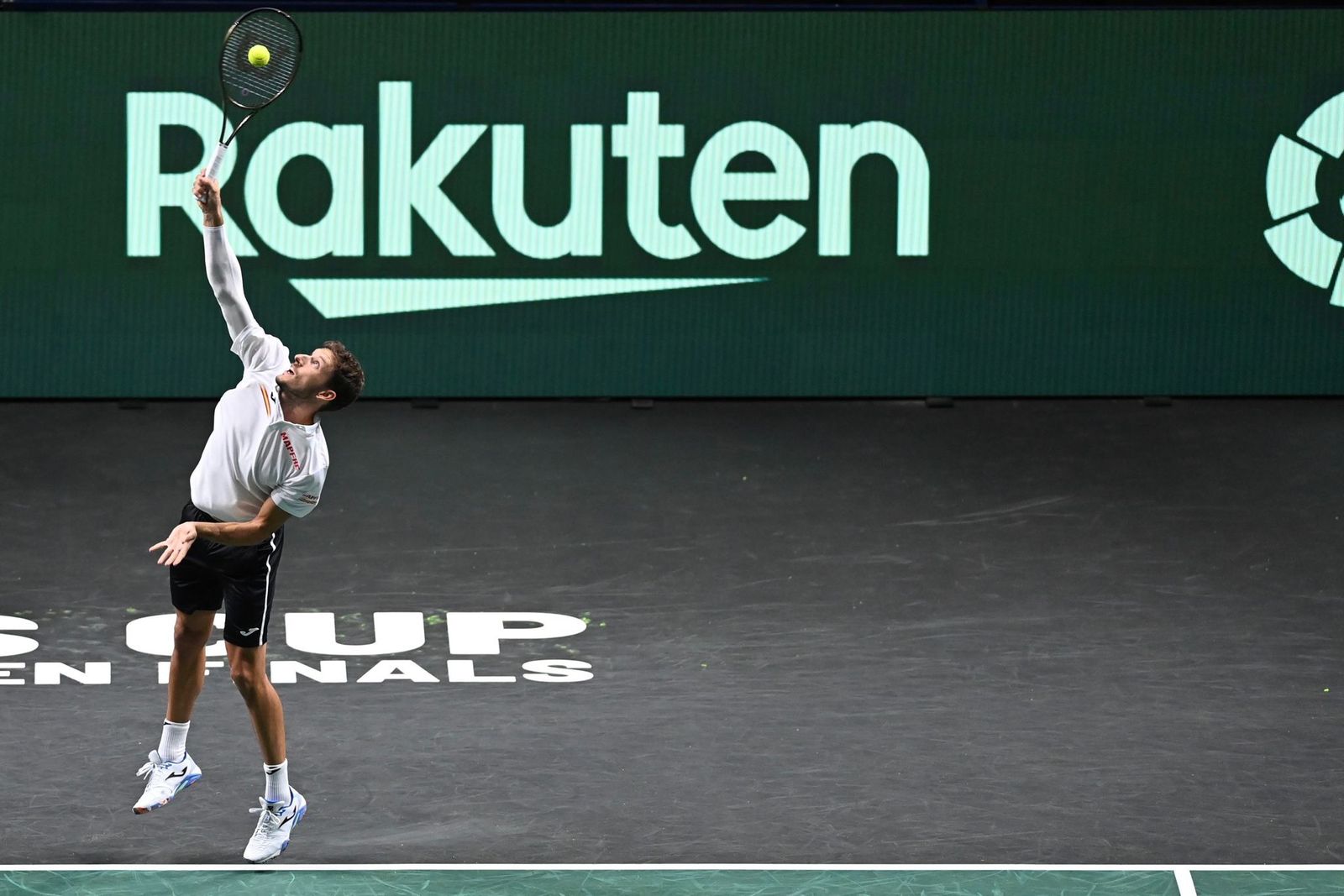 Los tenistas de la Copa Davis ya calientan motores en el Carpena