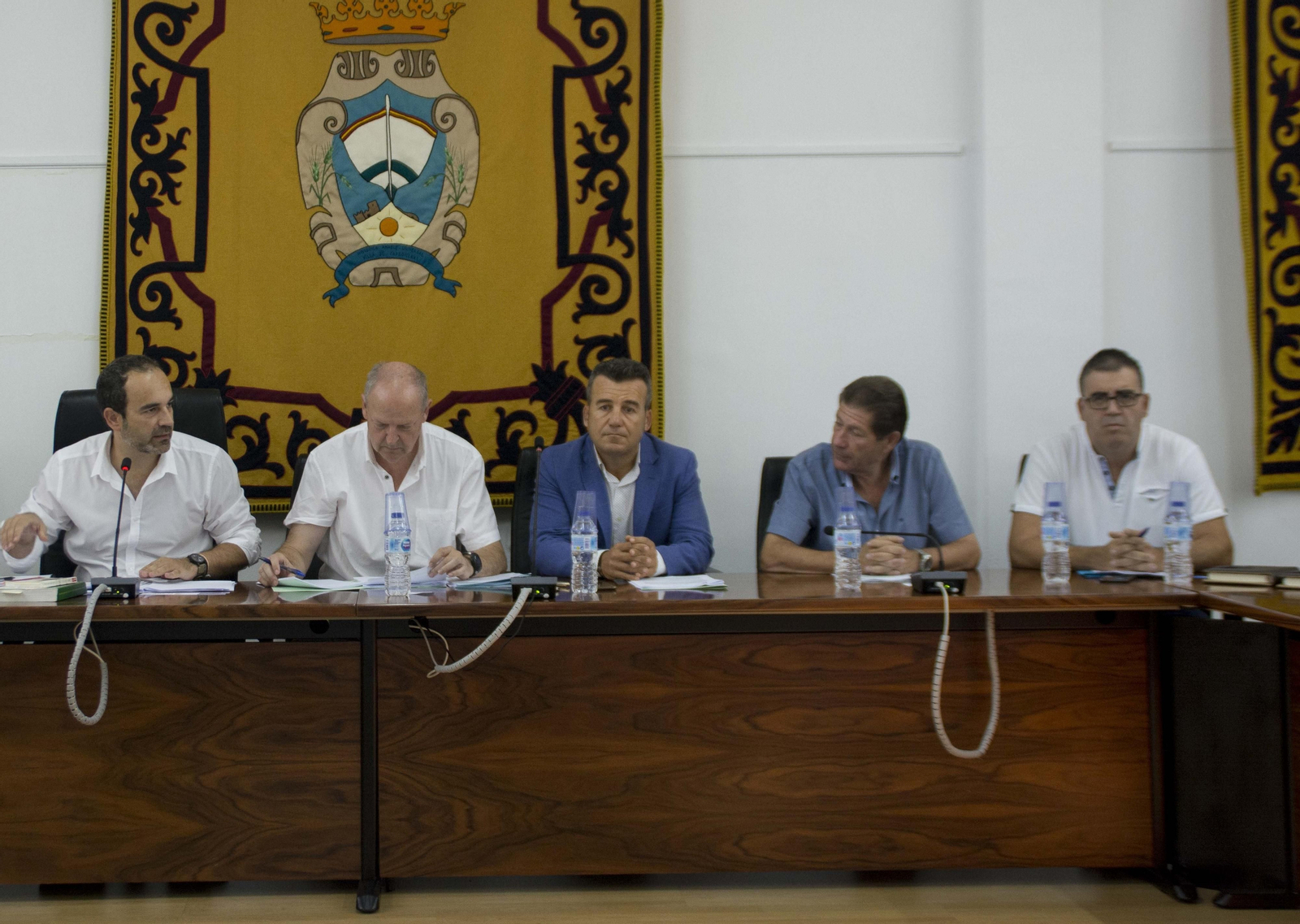 José Luis Amérigo, a la izquierda; en el centro, Salvador Hernández y a la derecha, Felipe Cayuela en 2019.