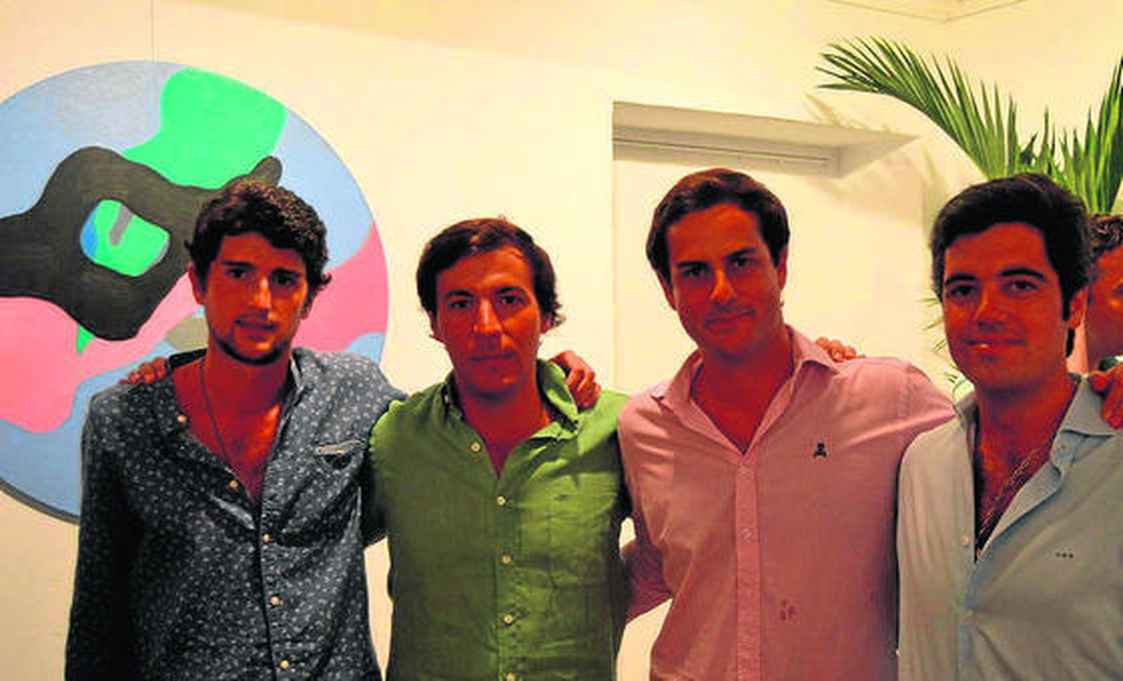 Juan Manuel Sánchez del Pozo, Rafael Domecq, Jaime Bernar y José Manuel Domecq coincidieron en la apertura de la muestra.

Foto: Ignacio Casas de Ciria