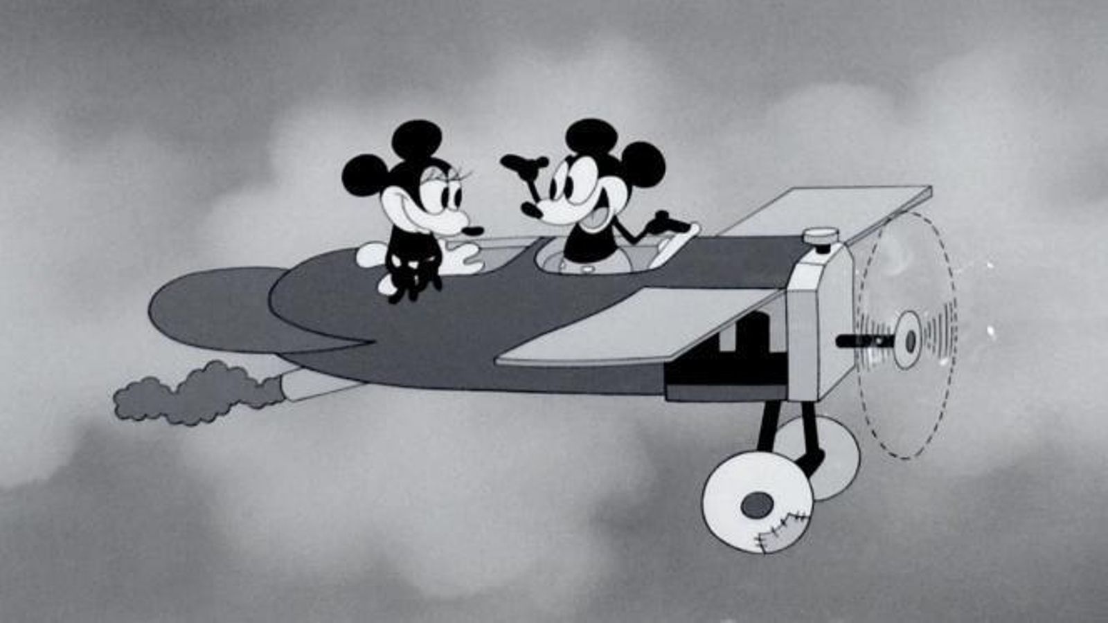 Minnie y Mickey en su primer corto juntos en 1928