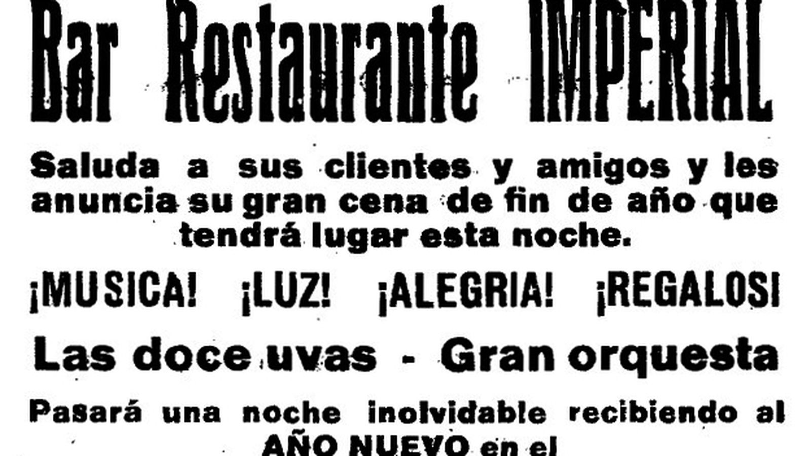 Anuncio nochevieja 1955