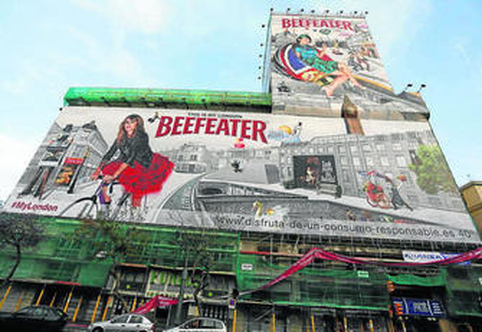 Aspecto actual de la fachada principal de La Equitativa.