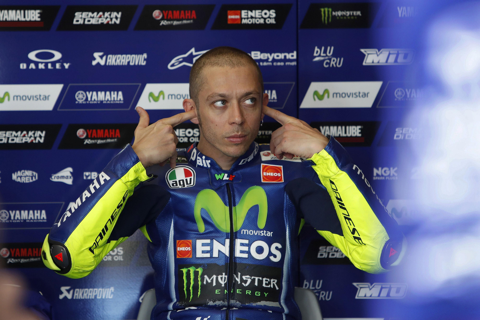 Rossi, en 'boxes'