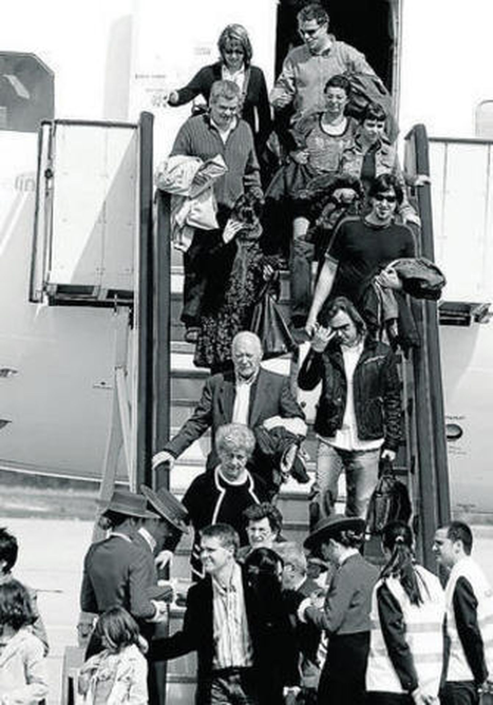 Llegada del primer vuelo de Air Nostrum desde Barcelona, en 2007.