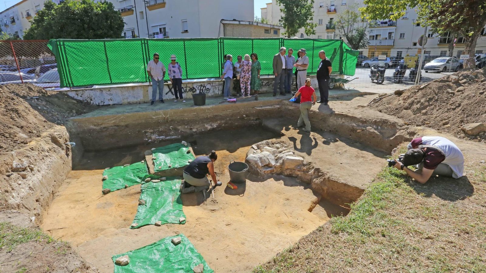 Una vista de la zona excavada.