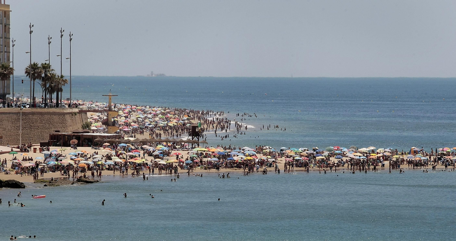 Vista de la playa de Santa María del Mar.