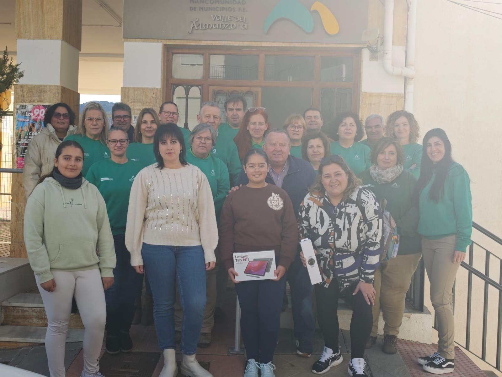 Foto de familia durante la entrega de premios