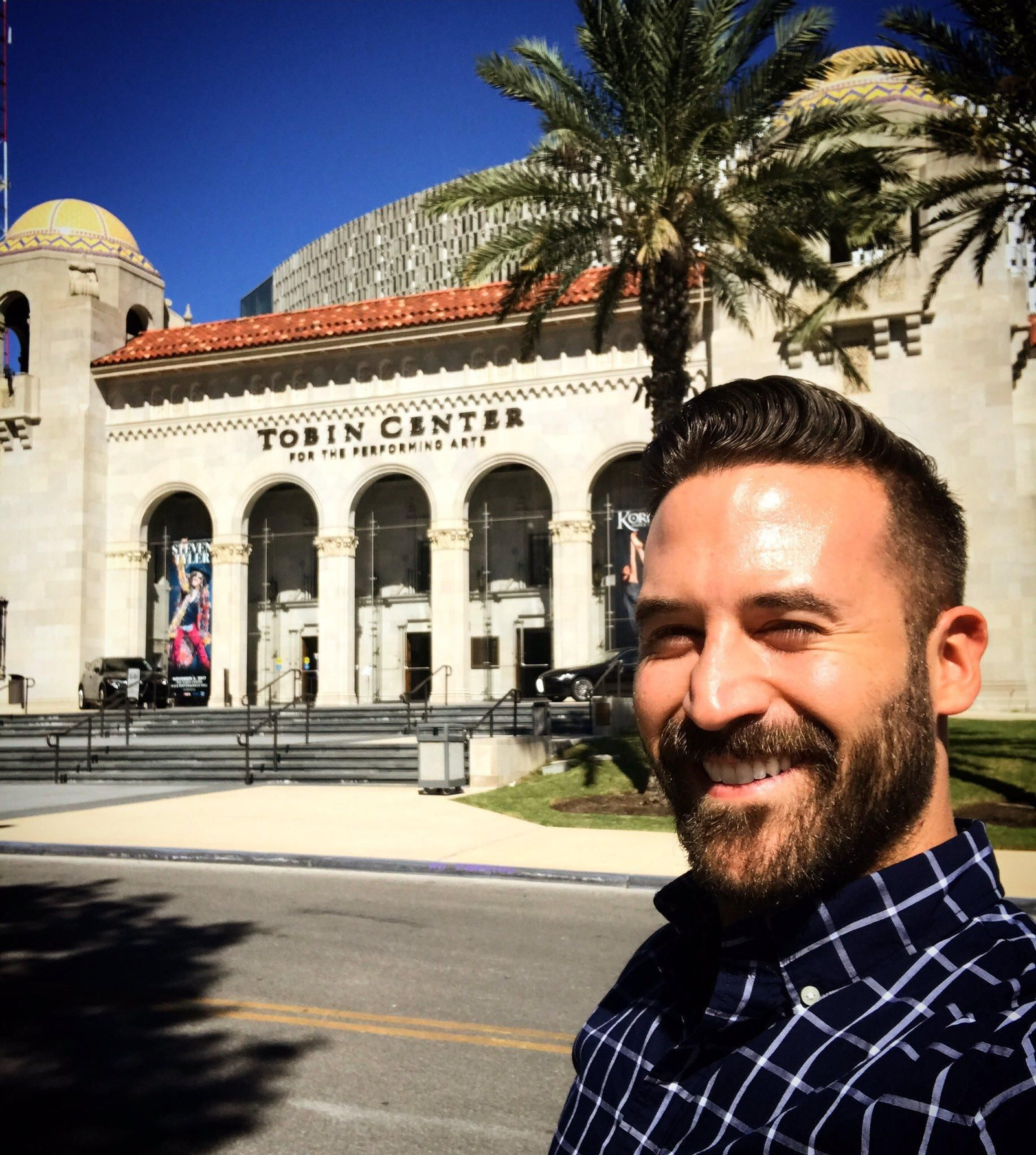 Steven LaBrie antes de actuar en el Tobin Center de San Antonio (EE UU)