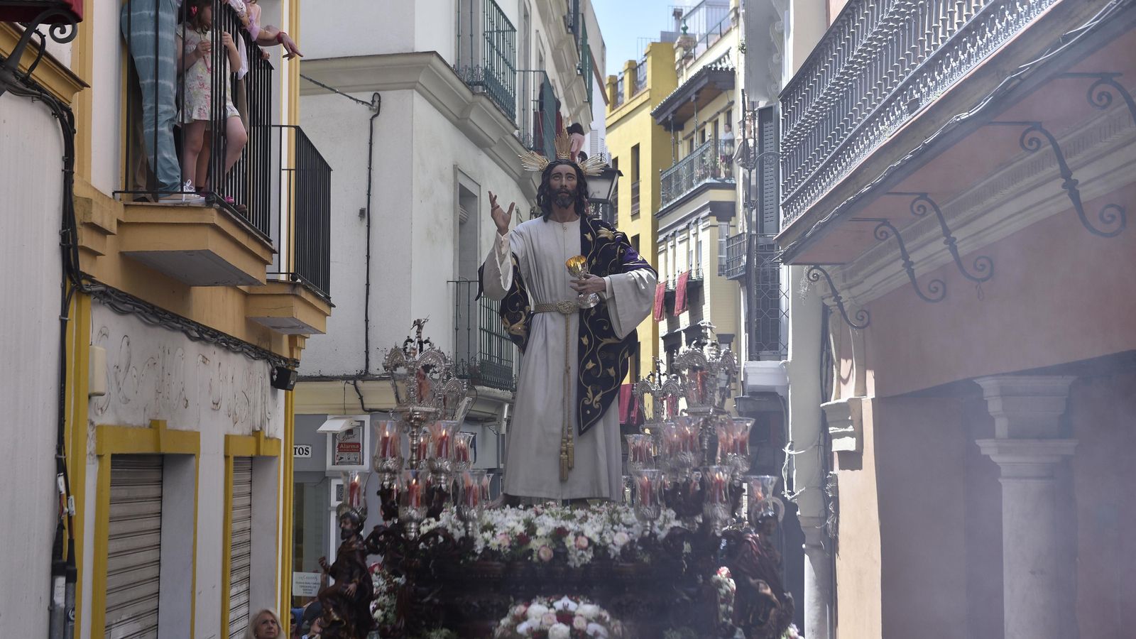 El Señor de la Sagrada Cena de regreso a San Román.