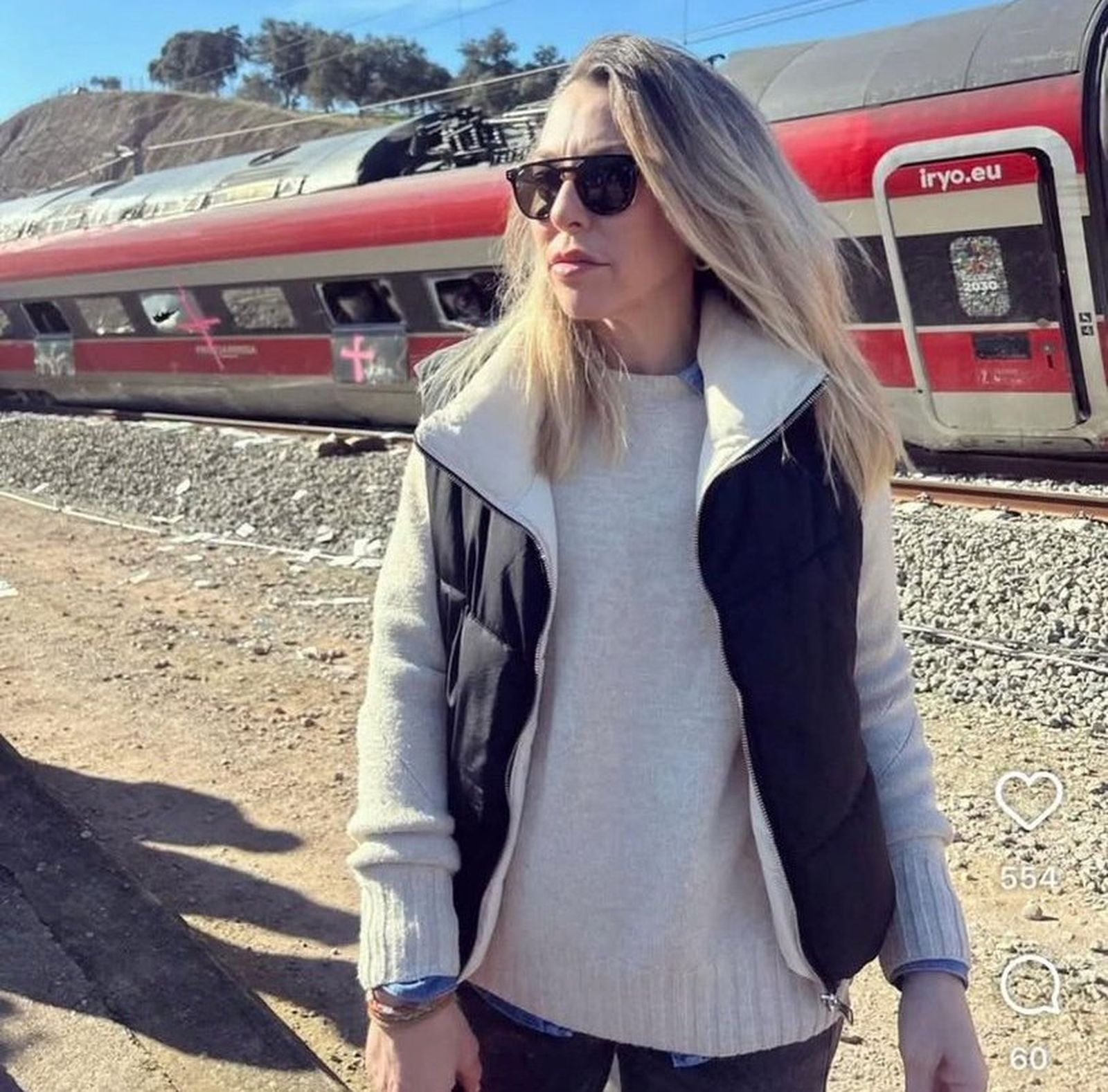 La fotografía que compartió Arancha Pérez en sus redes sociales y que luego tuvo que borrar.