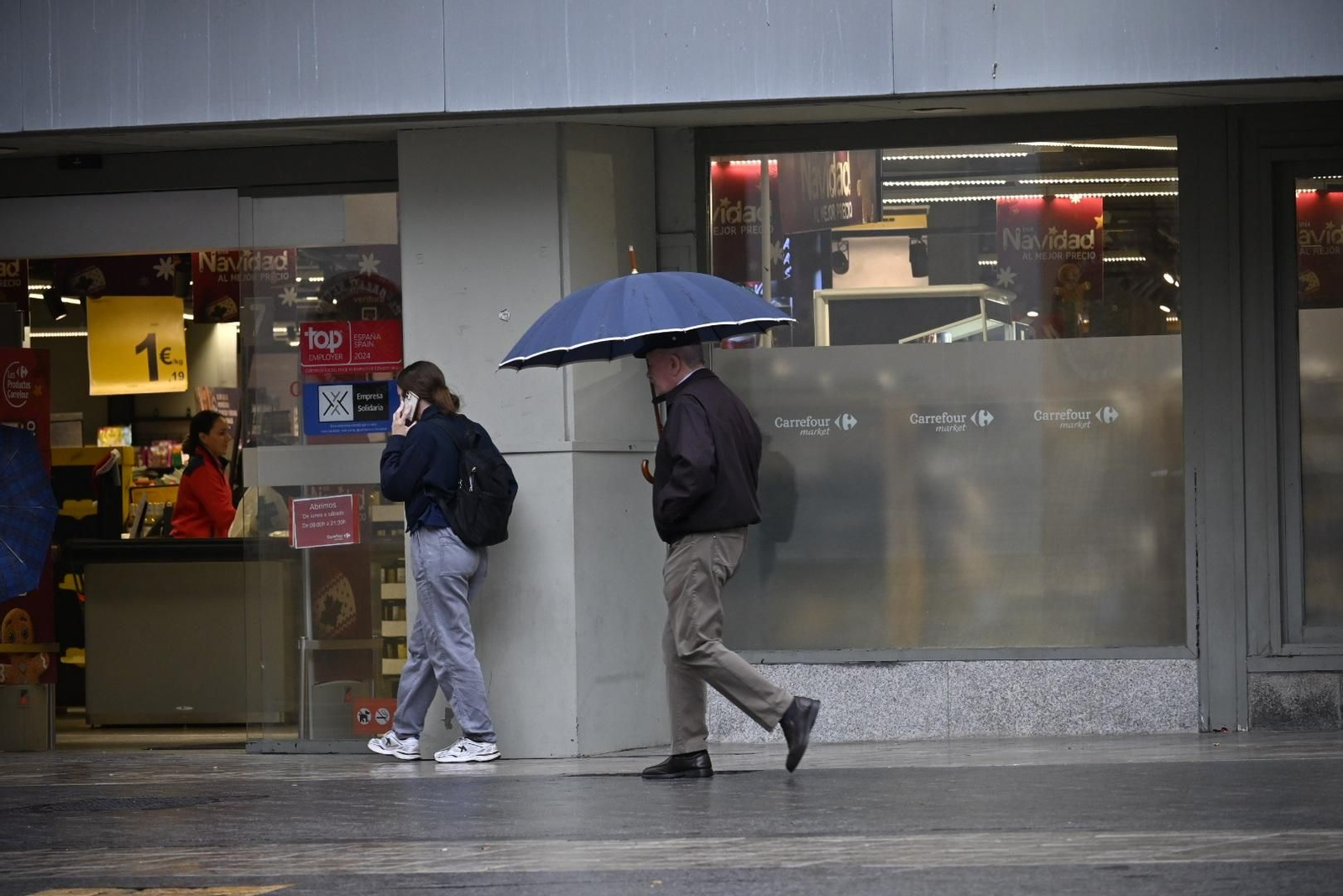 Imágenes de la lluvia de hoy en Huelva