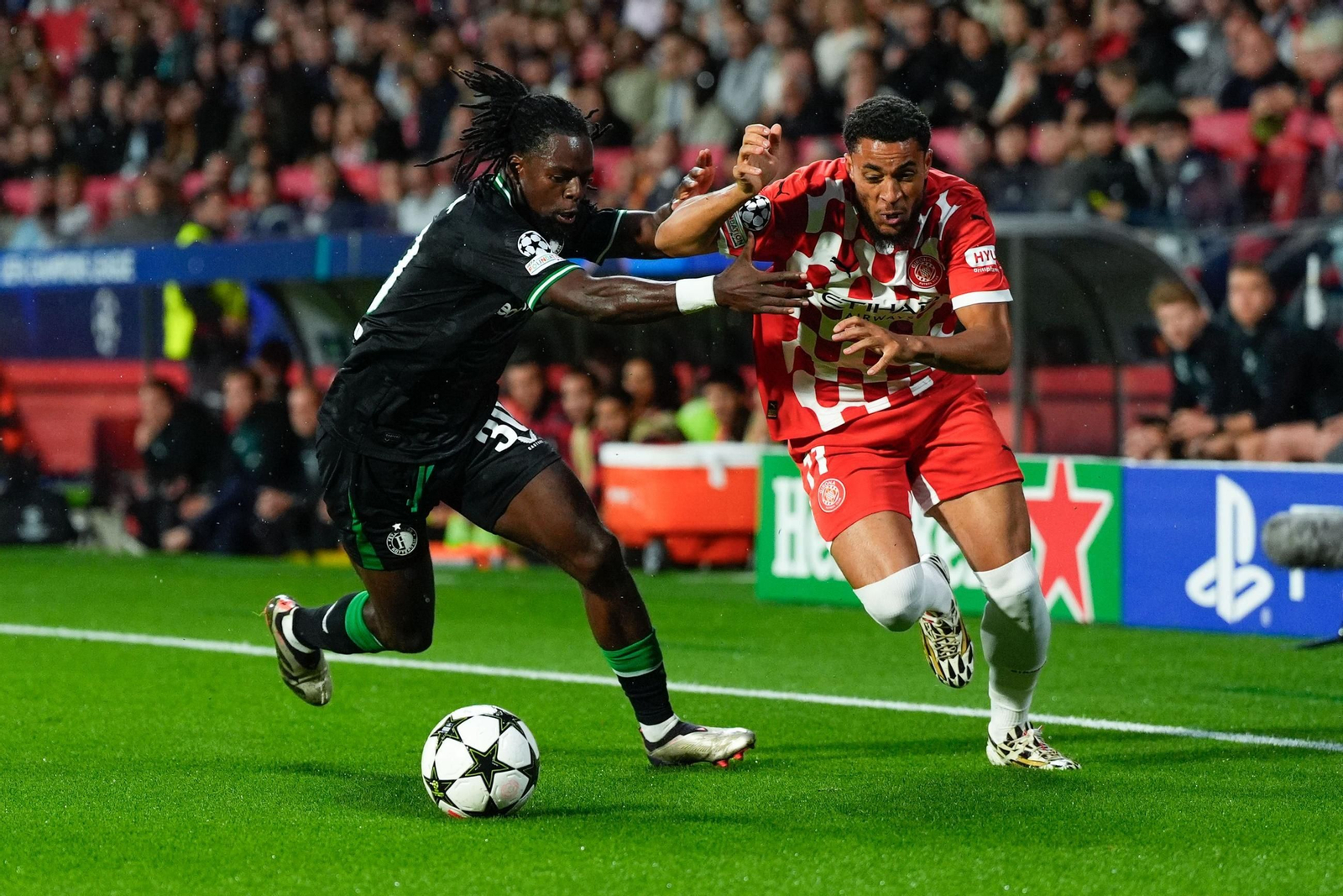 El Girona-Feyenoord de la Champions League, en fotos