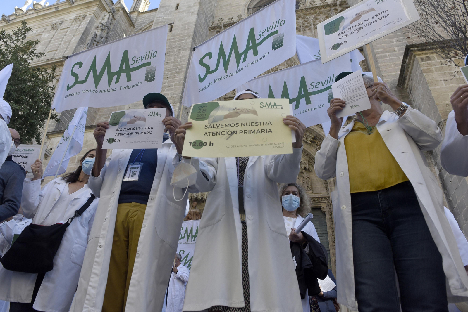Manifestación del Sindicato Médico de Sevilla en una imagen de archivo.