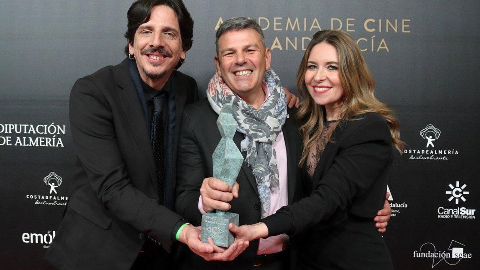 Los tres ganadores, compositores de 'Nana a Medias' Los tres ganadores, compositores de 'Nana a Medias'
