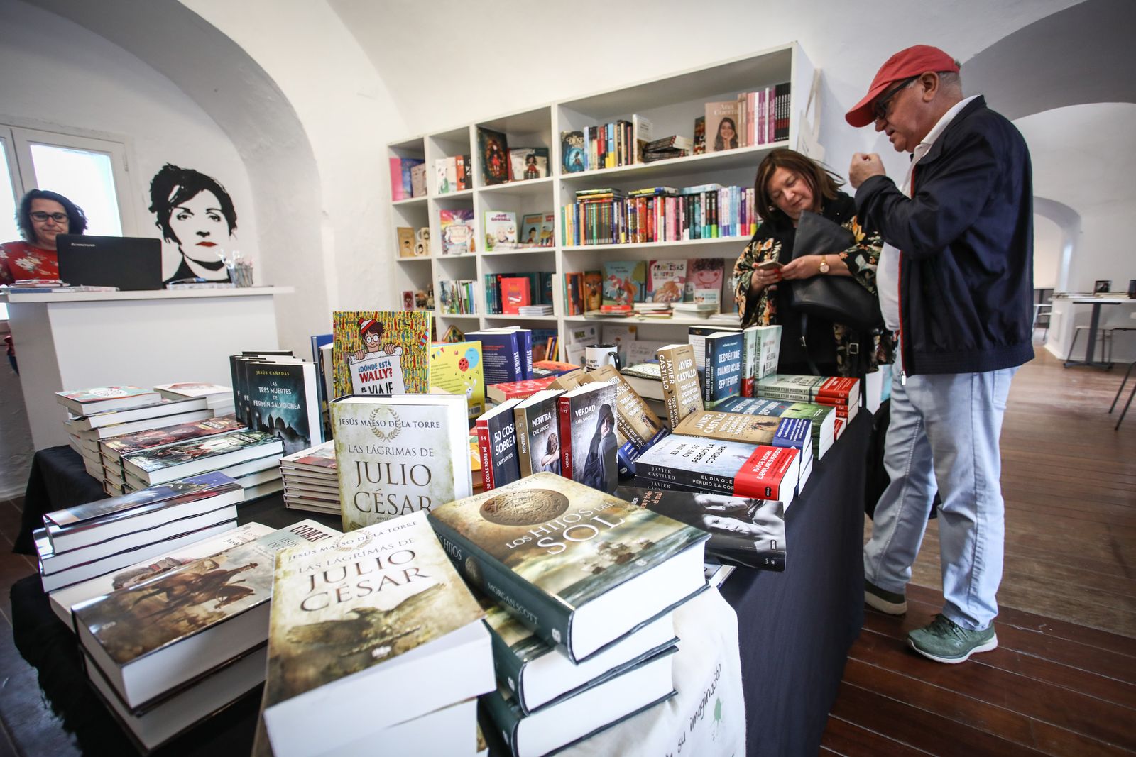 Una imagen de las casamatas de la Feria del Libro de Cádiz 2019.