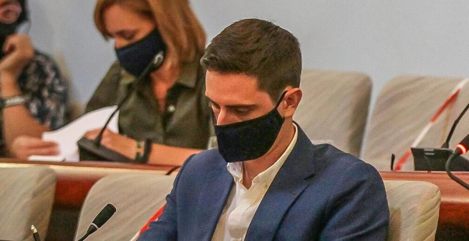 El concejal del PP Jaime Espinar, durante un pleno.