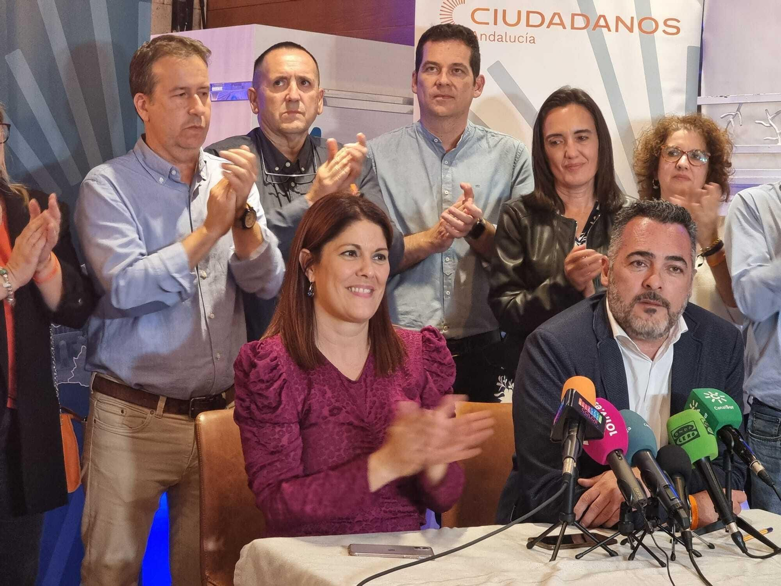 Noelia Losada tras conocer los resultados electorales. Noelia Losada tras conocer los resultados electorales.