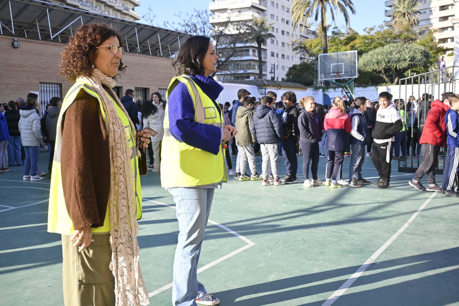 Imágenes del simulacro de incendio en el Funcadia
