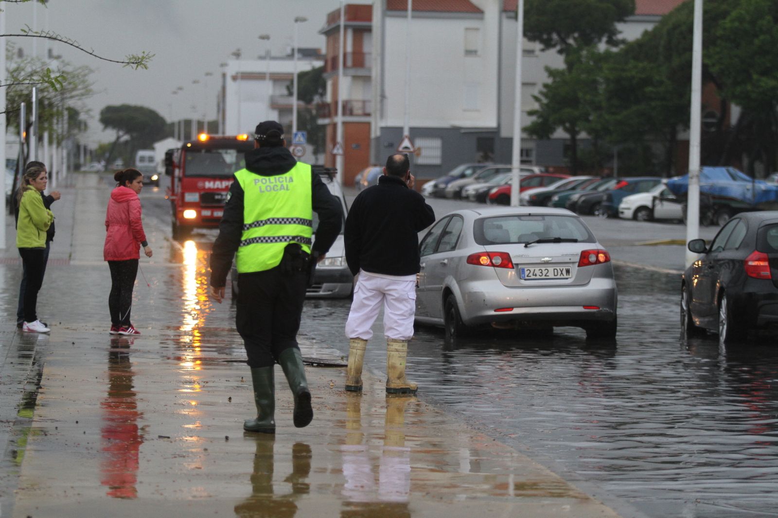 Imágenes de las consecuencias de las lluvias en Punta Umbría