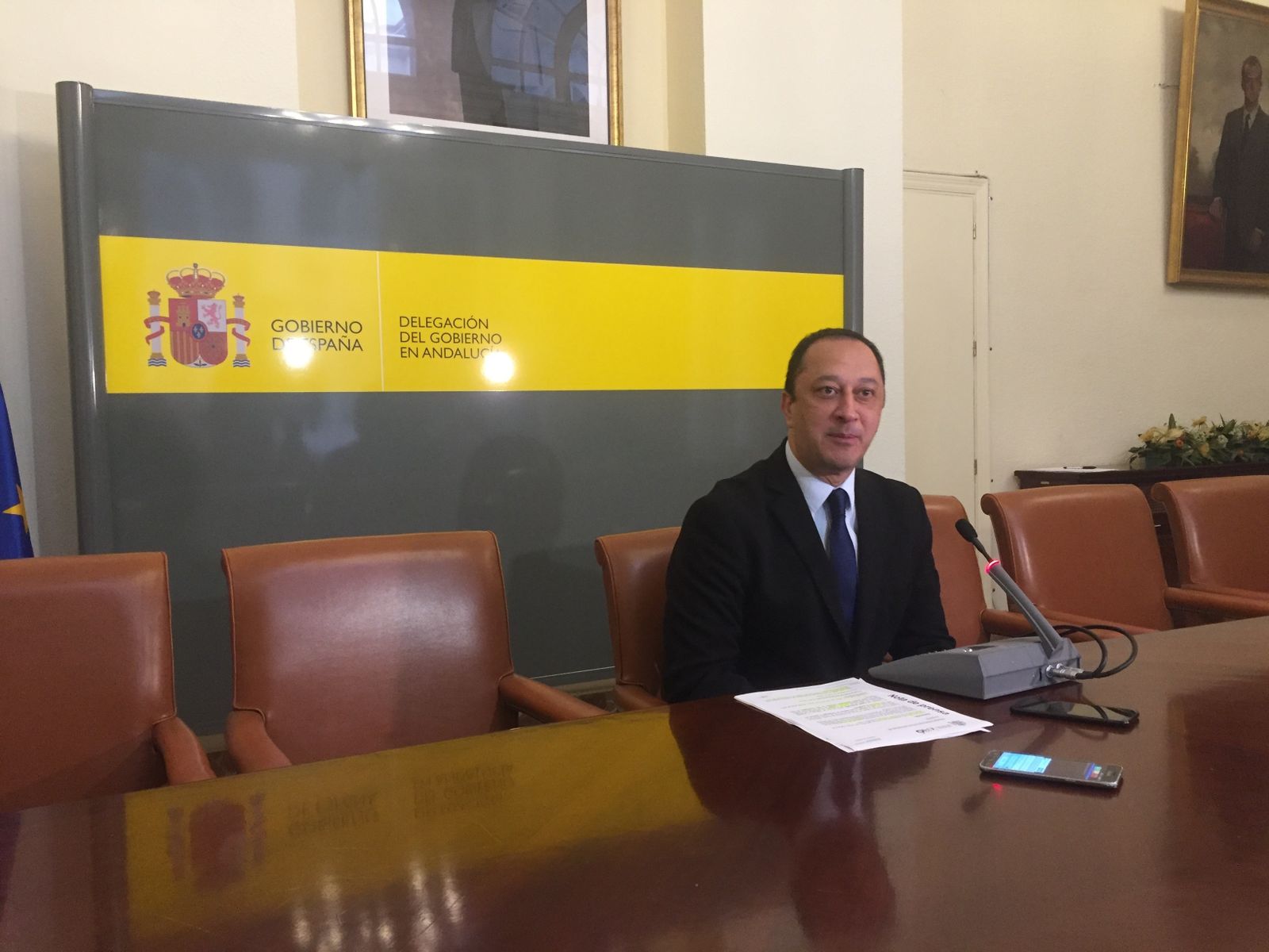 Alfonso Rodríguez  Gómez de Celis, delegado del Gobierno en Andalucía.