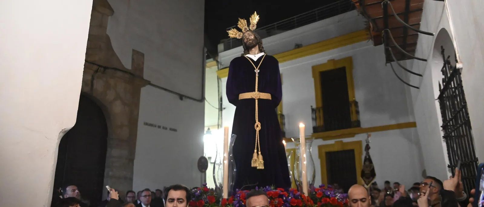 El Señor del Perdón, durante el traslado del año pasado.