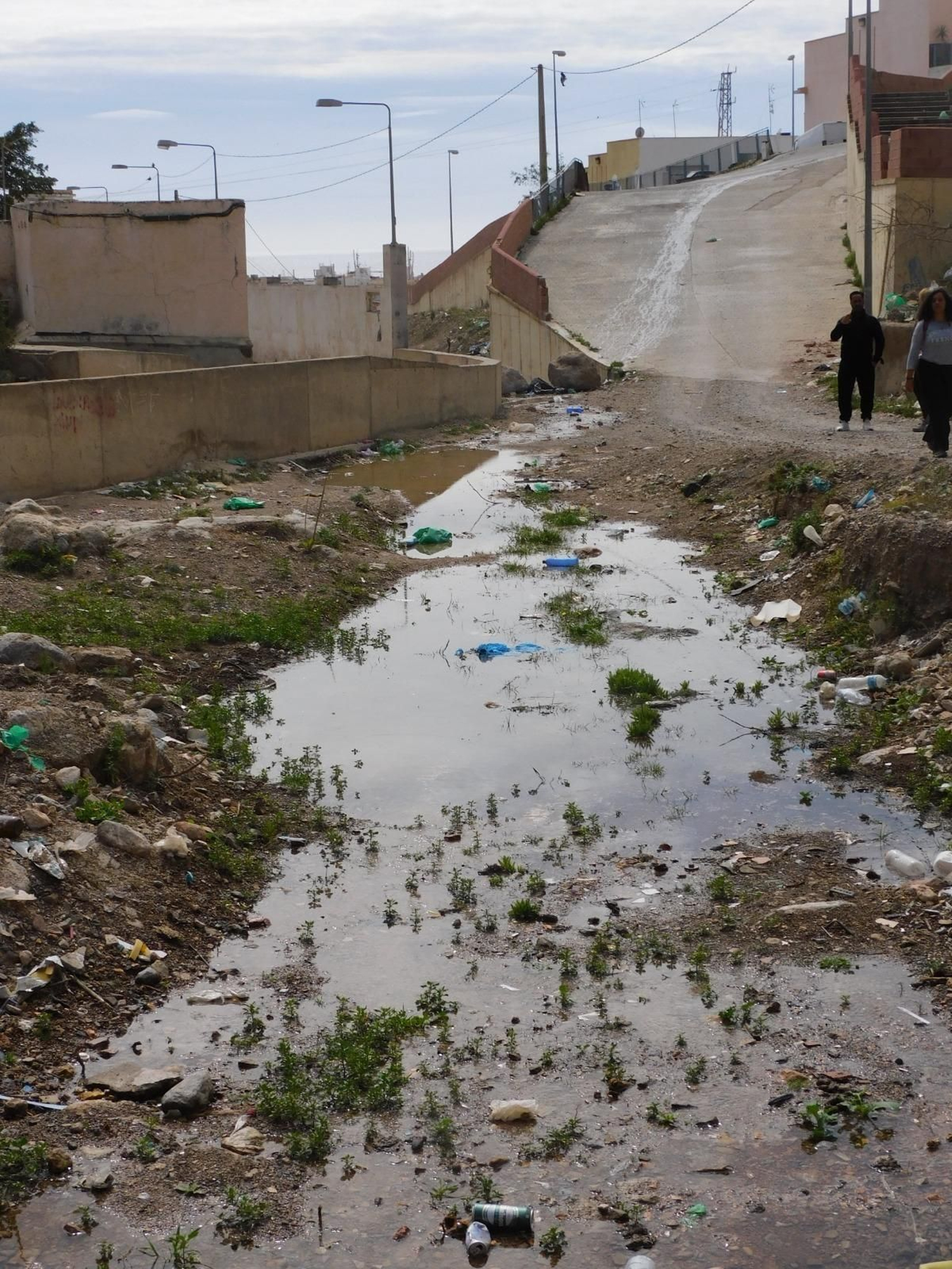 Arroyo de aguas fecales.