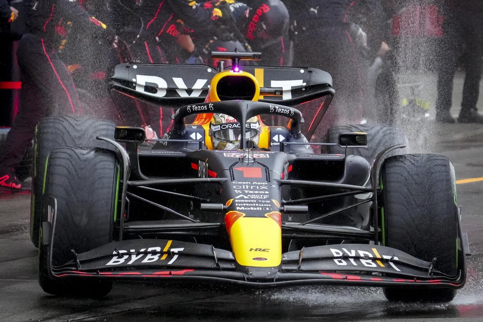Max Verstappen, al acabar la carrera de Japón.