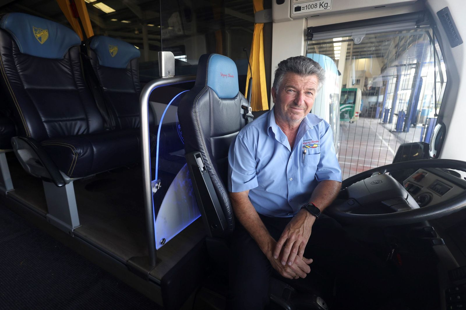 Ángelo Navas, el conductor del bus del Málaga